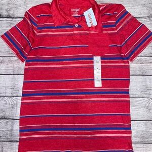 Kids Cat & Jack Red Striped Kids Polo Shirt
